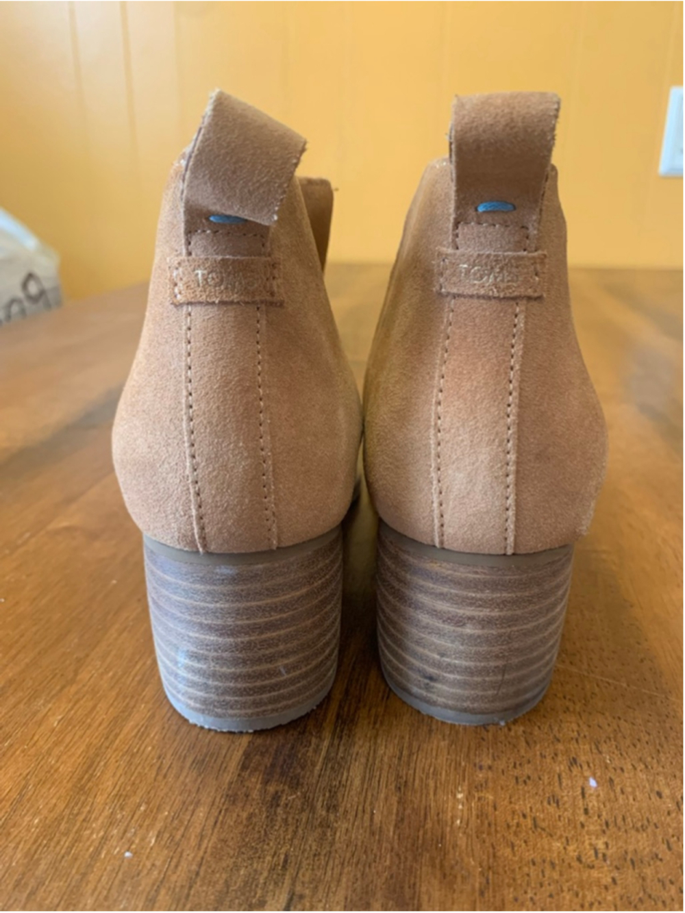 Tom’s Ankle Boots 7 Tan Low Heel - Picture 3 of 11